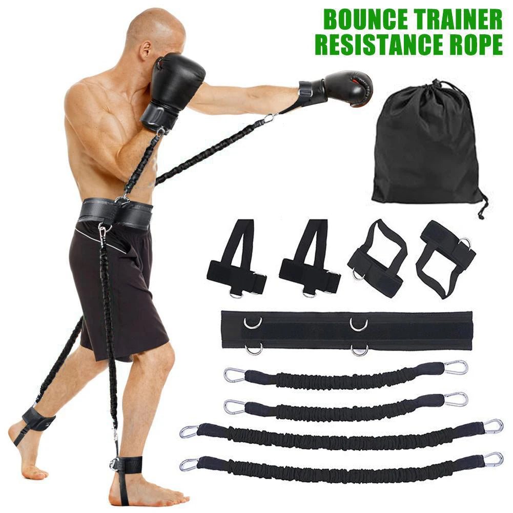 Fitness Boxing Training Resistance Band Set Stretching Strap Exercise Belt For Boxing Basketball Jump Strength Training