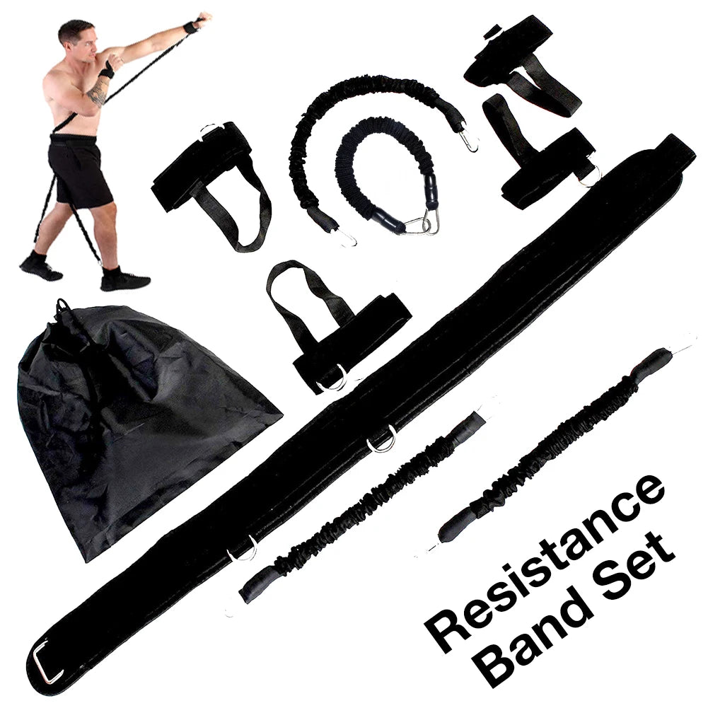 Fitness Boxing Training Resistance Band Set Stretching Strap Exercise Belt For Boxing Basketball Jump Strength Training