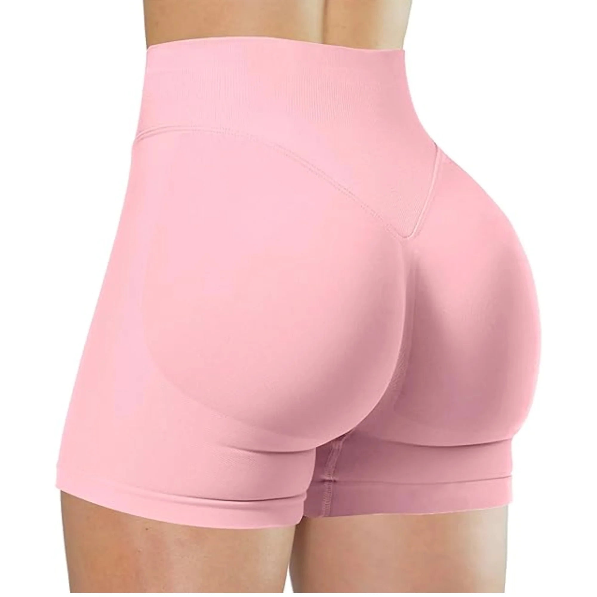 Short de yoga taille haute d’été Pantalon de fitness de course à la mode et sexy Leggings de yoga de couleur unie