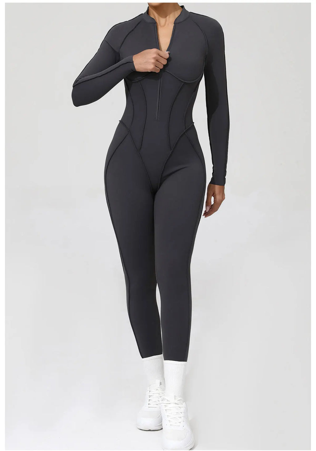 Costume de yoga Ensemble de gymnastique Femmes Entraînement Vêtements de sport Fitness Combinaison de sport à manches longues Femmes Push Up Vêtements d’entraînement féminins Bodysuits