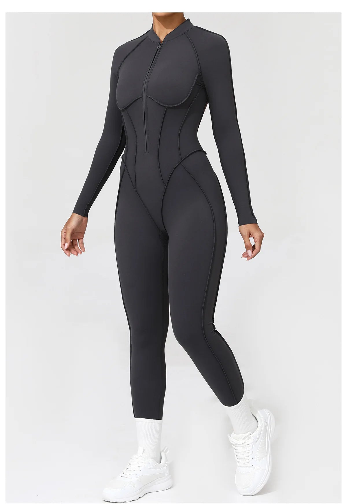 Costume de yoga Ensemble de gymnastique Femmes Entraînement Vêtements de sport Fitness Combinaison de sport à manches longues Femmes Push Up Vêtements d’entraînement féminins Bodysuits