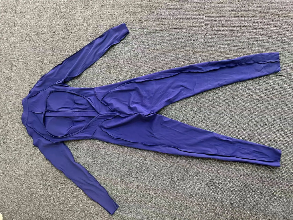 Costume de yoga Ensemble de gymnastique Femmes Entraînement Vêtements de sport Fitness Combinaison de sport à manches longues Femmes Push Up Vêtements d’entraînement féminins Bodysuits