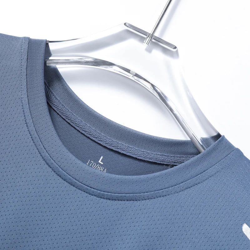 CHRLCK T-shirts de course à séchage rapide pour hommes / T-shirts de randonnée respirants