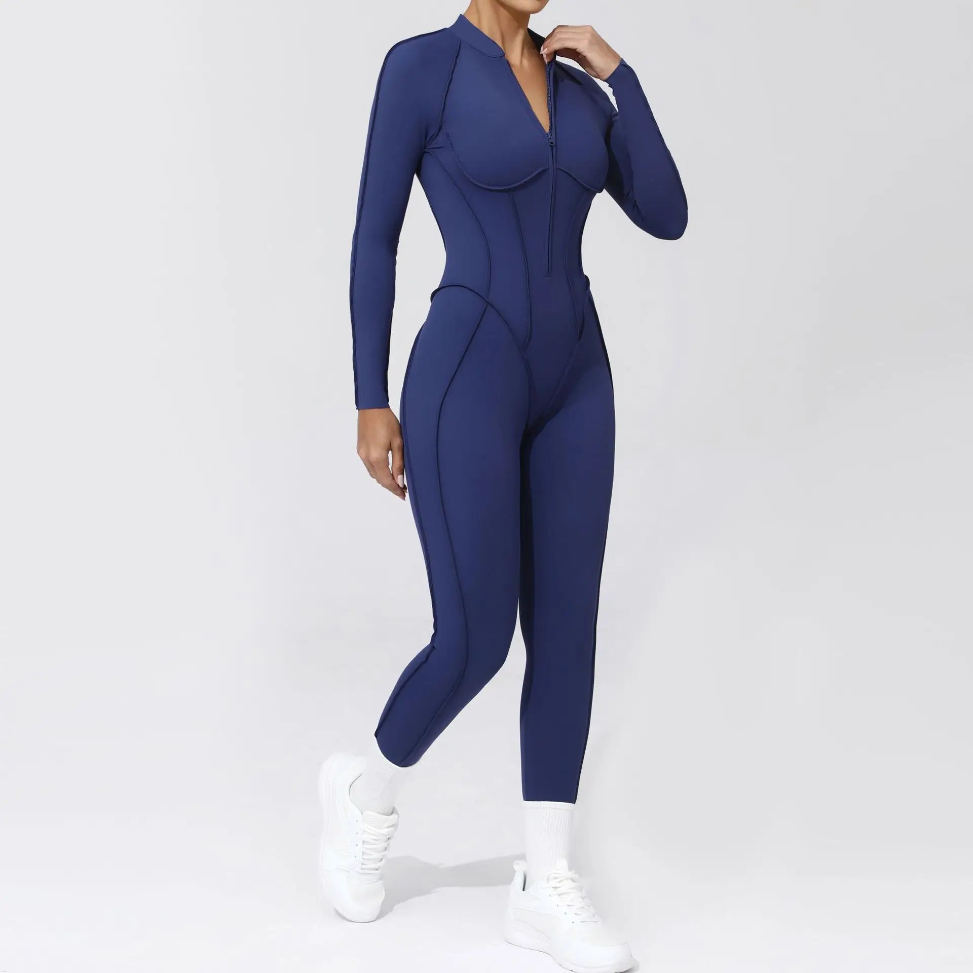 Costume de yoga Ensemble de gymnastique Femmes Entraînement Vêtements de sport Fitness Combinaison de sport à manches longues Femmes Push Up Vêtements d’entraînement féminins Bodysuits