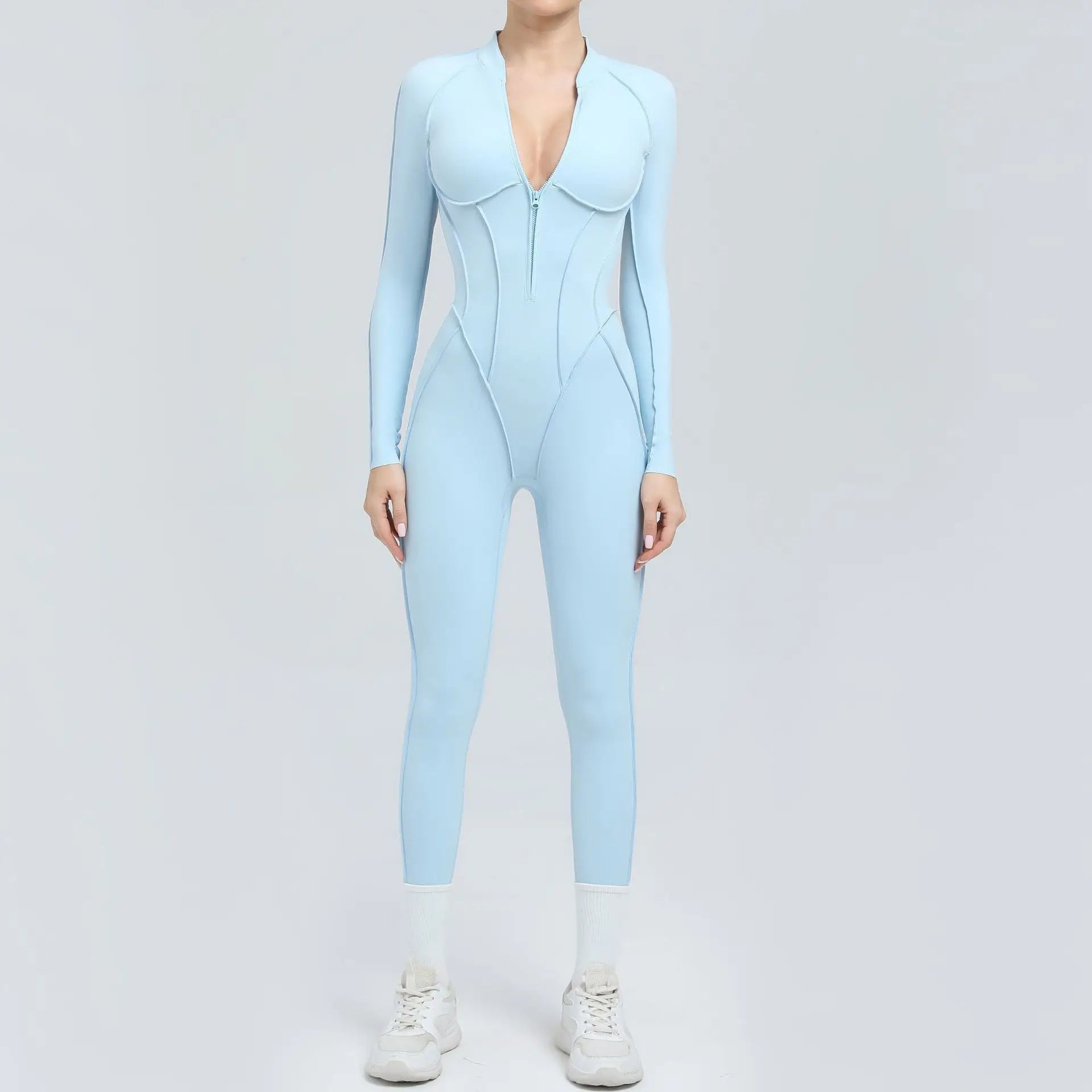Costume de yoga Ensemble de gymnastique Femmes Entraînement Vêtements de sport Fitness Combinaison de sport à manches longues Femmes Push Up Vêtements d’entraînement féminins Bodysuits