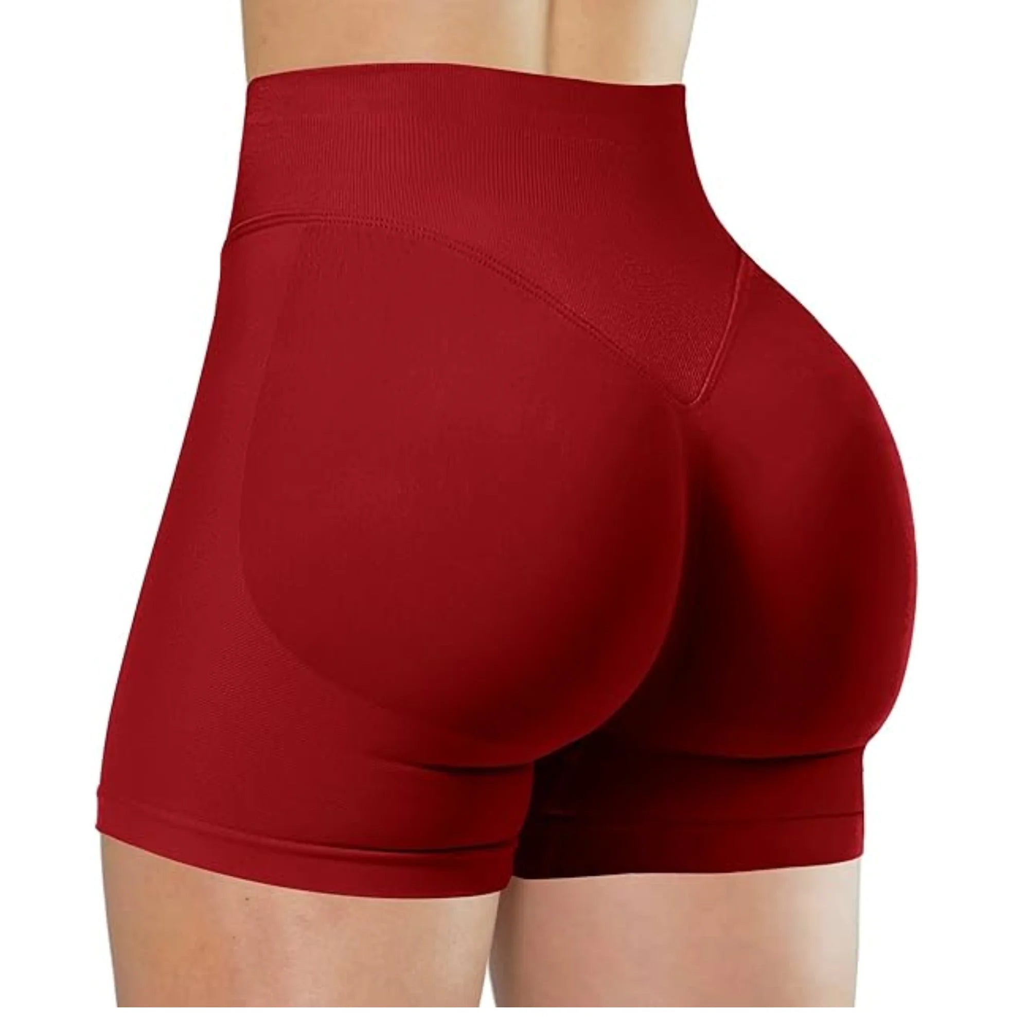 Short de yoga taille haute d’été Pantalon de fitness de course à la mode et sexy Leggings de yoga de couleur unie