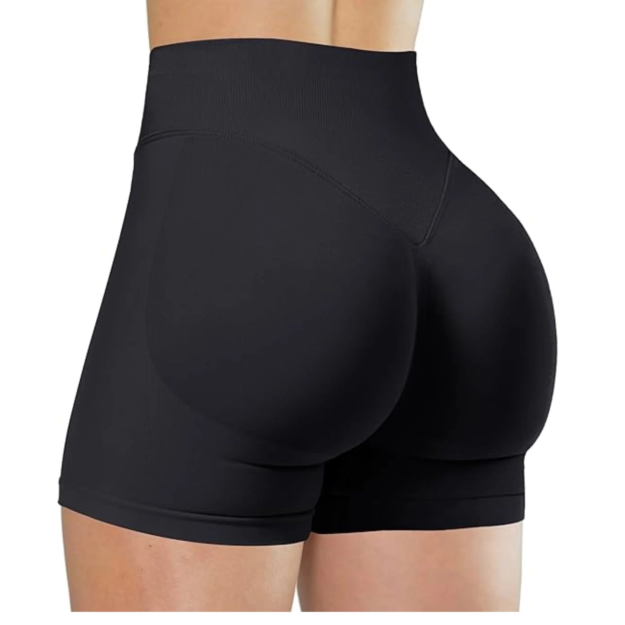 Short de yoga taille haute d’été Pantalon de fitness de course à la mode et sexy Leggings de yoga de couleur unie