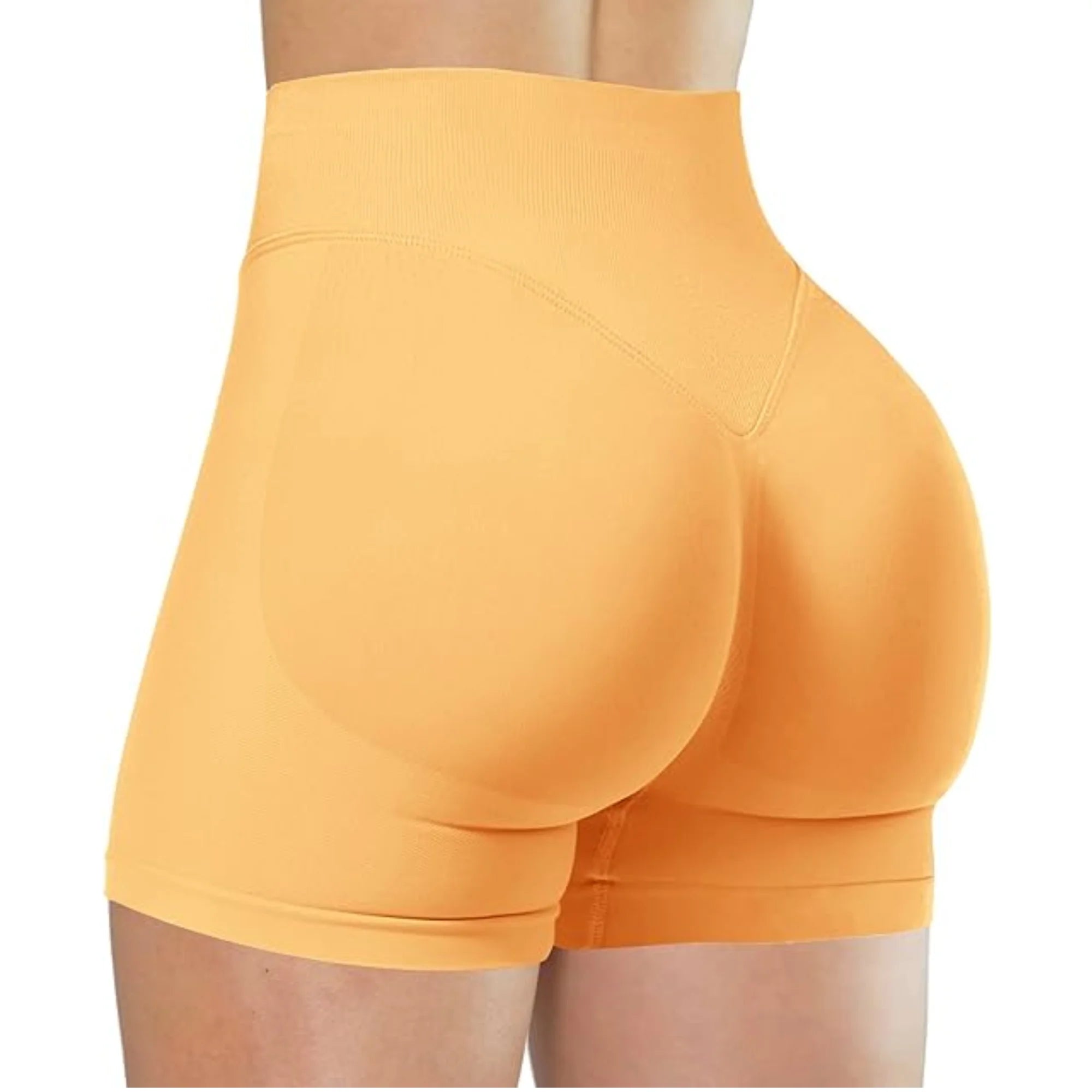 Short de yoga taille haute d’été Pantalon de fitness de course à la mode et sexy Leggings de yoga de couleur unie