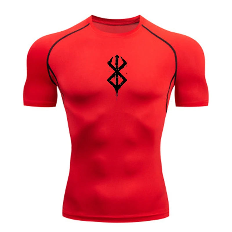 Gym Compression T-shirt Summer Sport Run Top T-shirt Men Fitness Workout Quick Dry Jogging Short Sleeves Tees Shirt Men Clothing