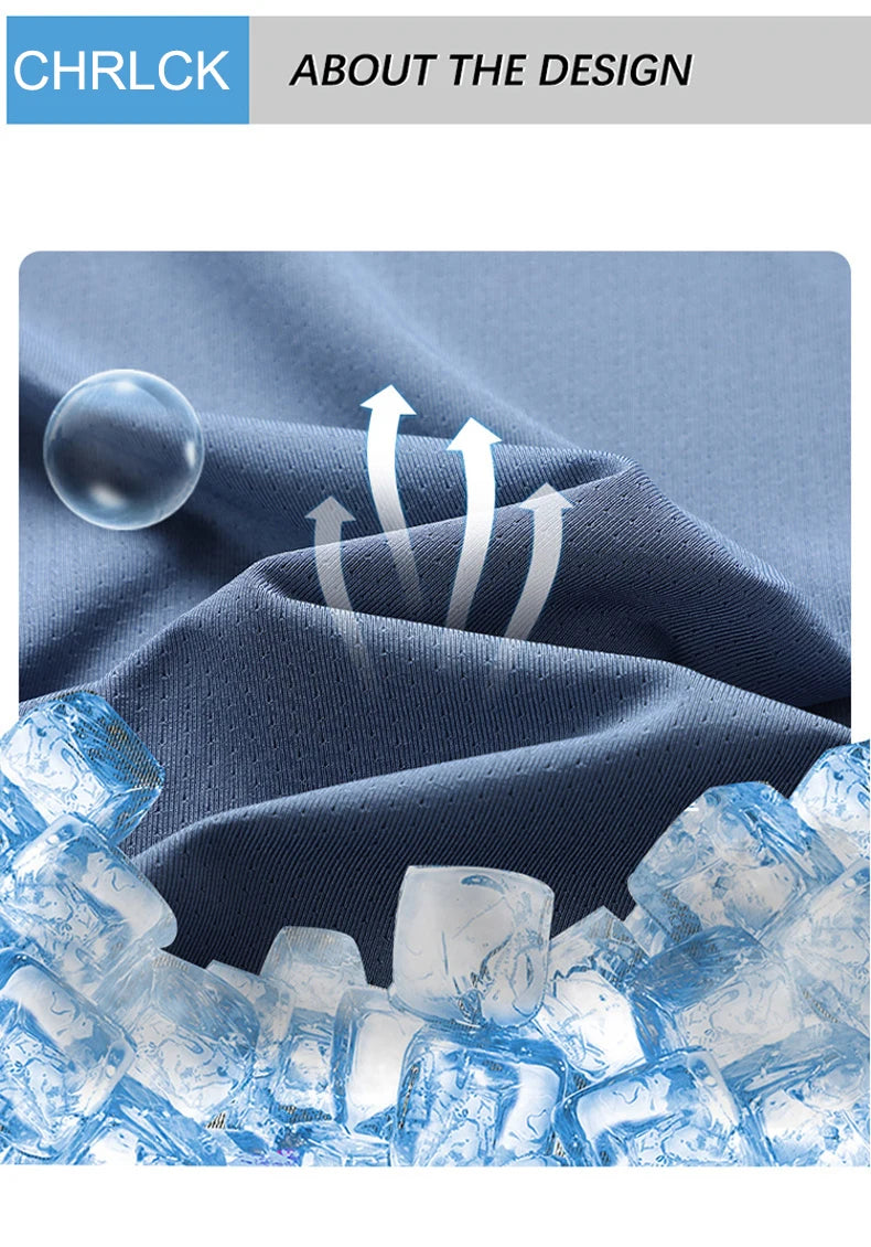 CHRLCK T-shirts de course à séchage rapide pour hommes / T-shirts de randonnée respirants