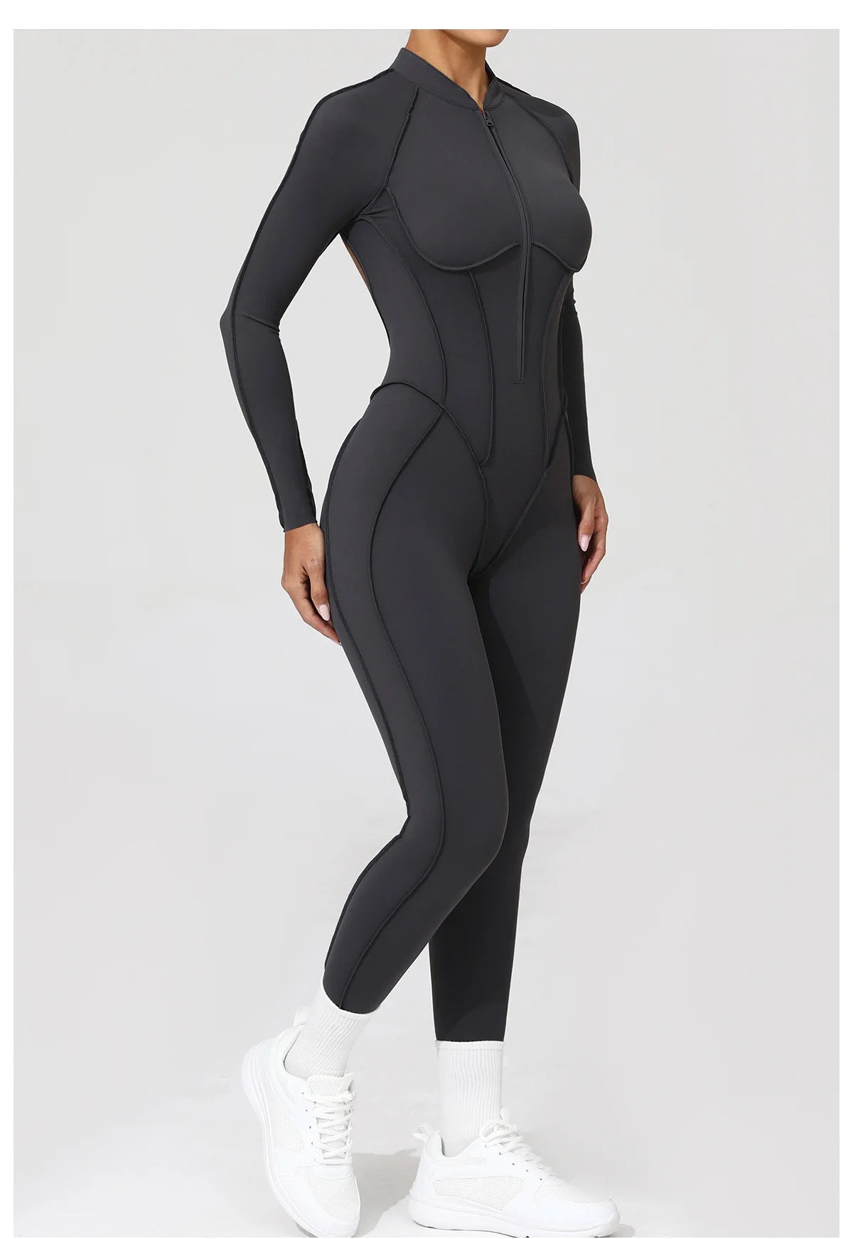 Costume de yoga Ensemble de gymnastique Femmes Entraînement Vêtements de sport Fitness Combinaison de sport à manches longues Femmes Push Up Vêtements d’entraînement féminins Bodysuits