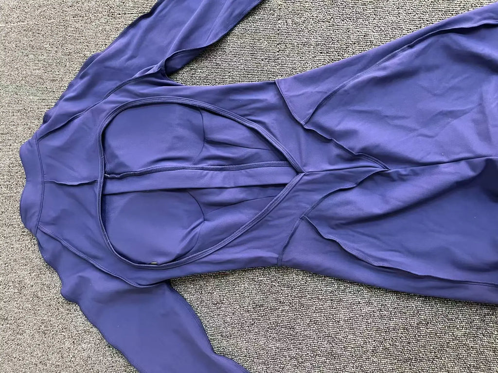 Costume de yoga Ensemble de gymnastique Femmes Entraînement Vêtements de sport Fitness Combinaison de sport à manches longues Femmes Push Up Vêtements d’entraînement féminins Bodysuits