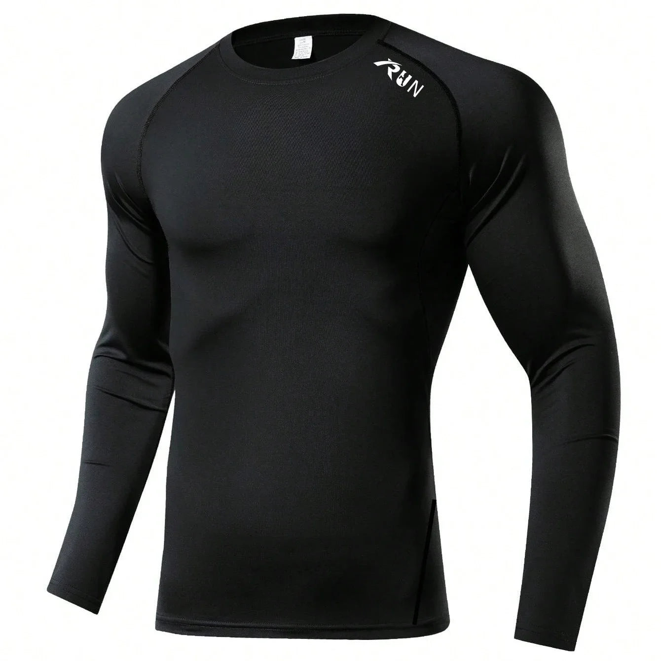 T-shirt à manches longues de compression pour hommes/T-shirt de fitness noir Homme /Top Protection solaire