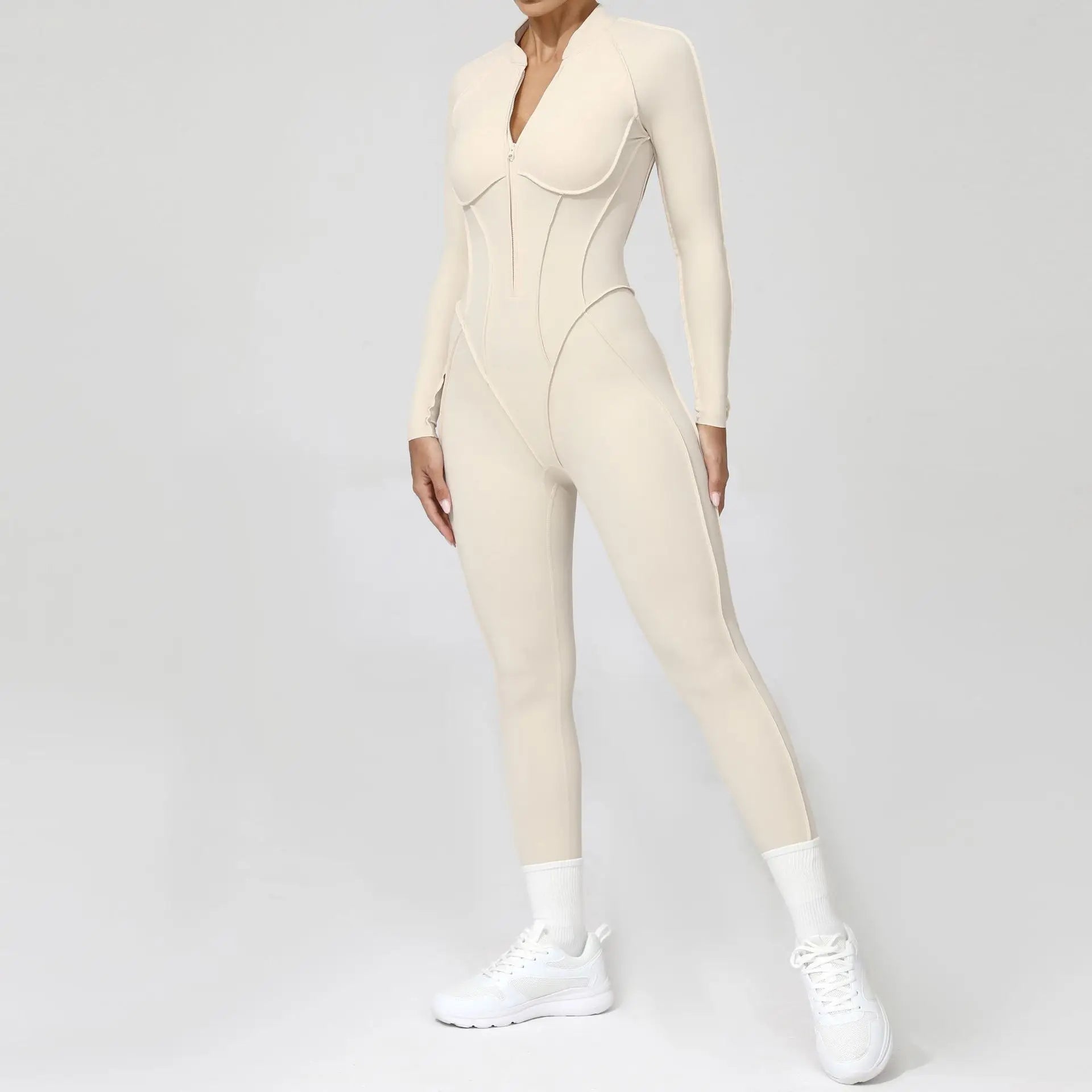 Costume de yoga Ensemble de gymnastique Femmes Entraînement Vêtements de sport Fitness Combinaison de sport à manches longues Femmes Push Up Vêtements d’entraînement féminins Bodysuits