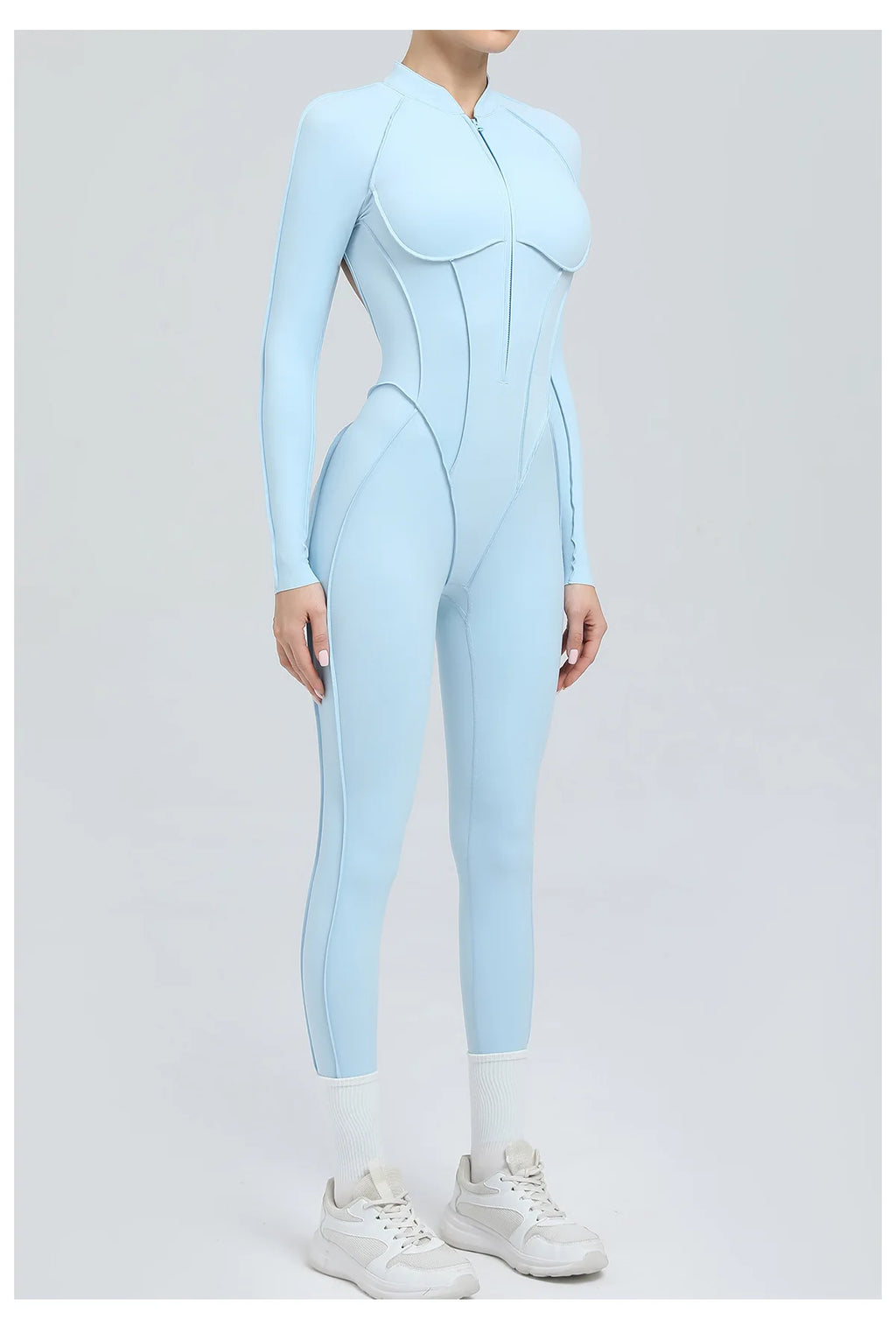 Costume de yoga Ensemble de gymnastique Femmes Entraînement Vêtements de sport Fitness Combinaison de sport à manches longues Femmes Push Up Vêtements d’entraînement féminins Bodysuits