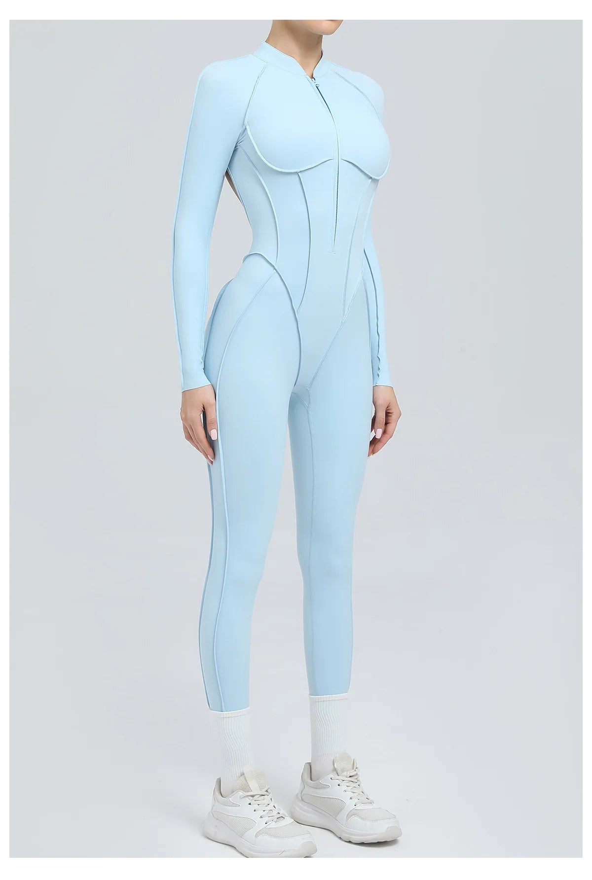 Costume de yoga Ensemble de gymnastique Femmes Entraînement Vêtements de sport Fitness Combinaison de sport à manches longues Femmes Push Up Vêtements d’entraînement féminins Bodysuits