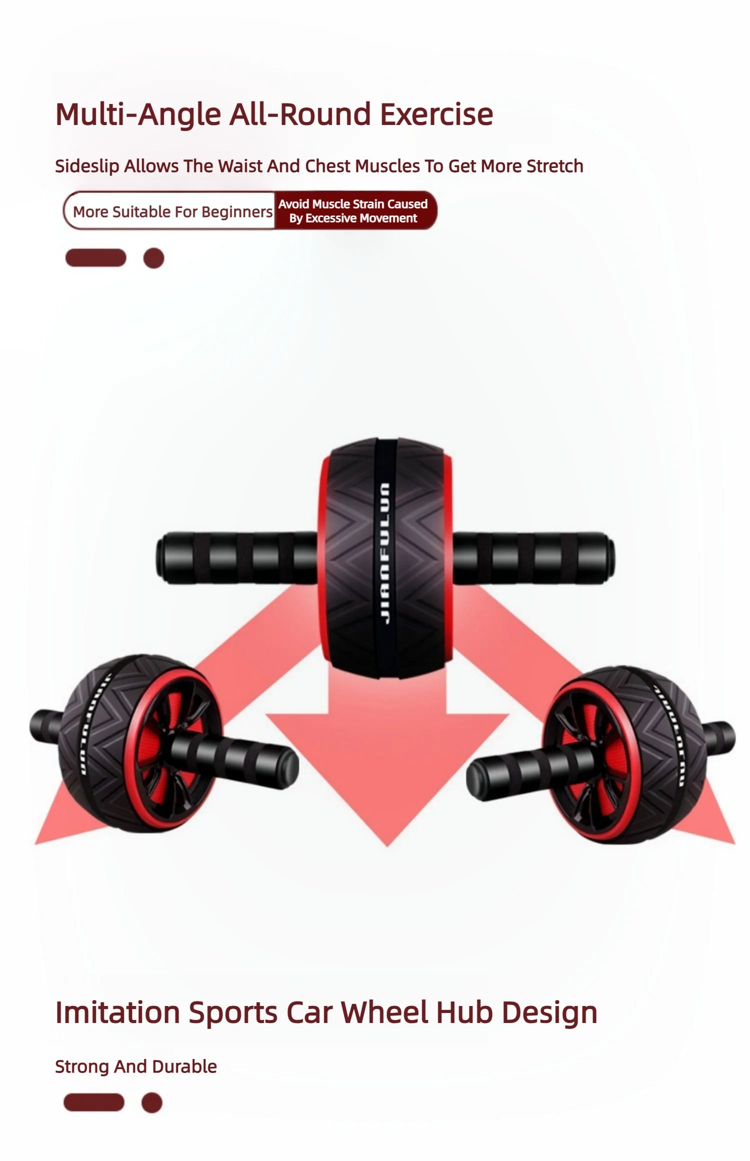 Rouleau d’entraînement ABS Équipement d’exercice Core Abdominal