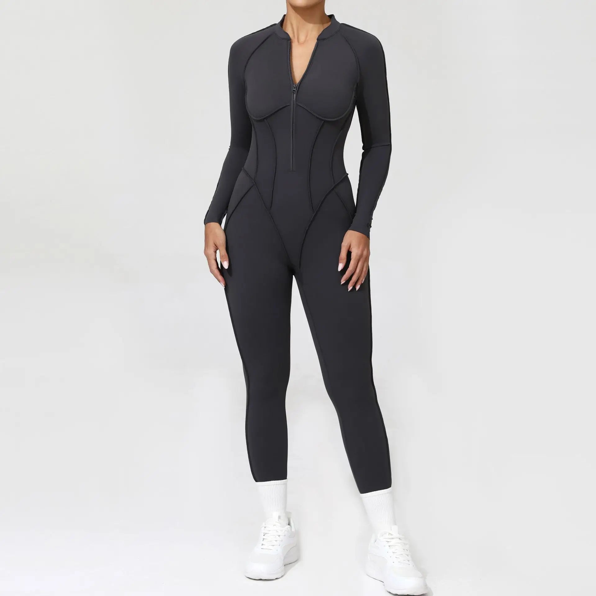 Costume de yoga Ensemble de gymnastique Femmes Entraînement Vêtements de sport Fitness Combinaison de sport à manches longues Femmes Push Up Vêtements d’entraînement féminins Bodysuits