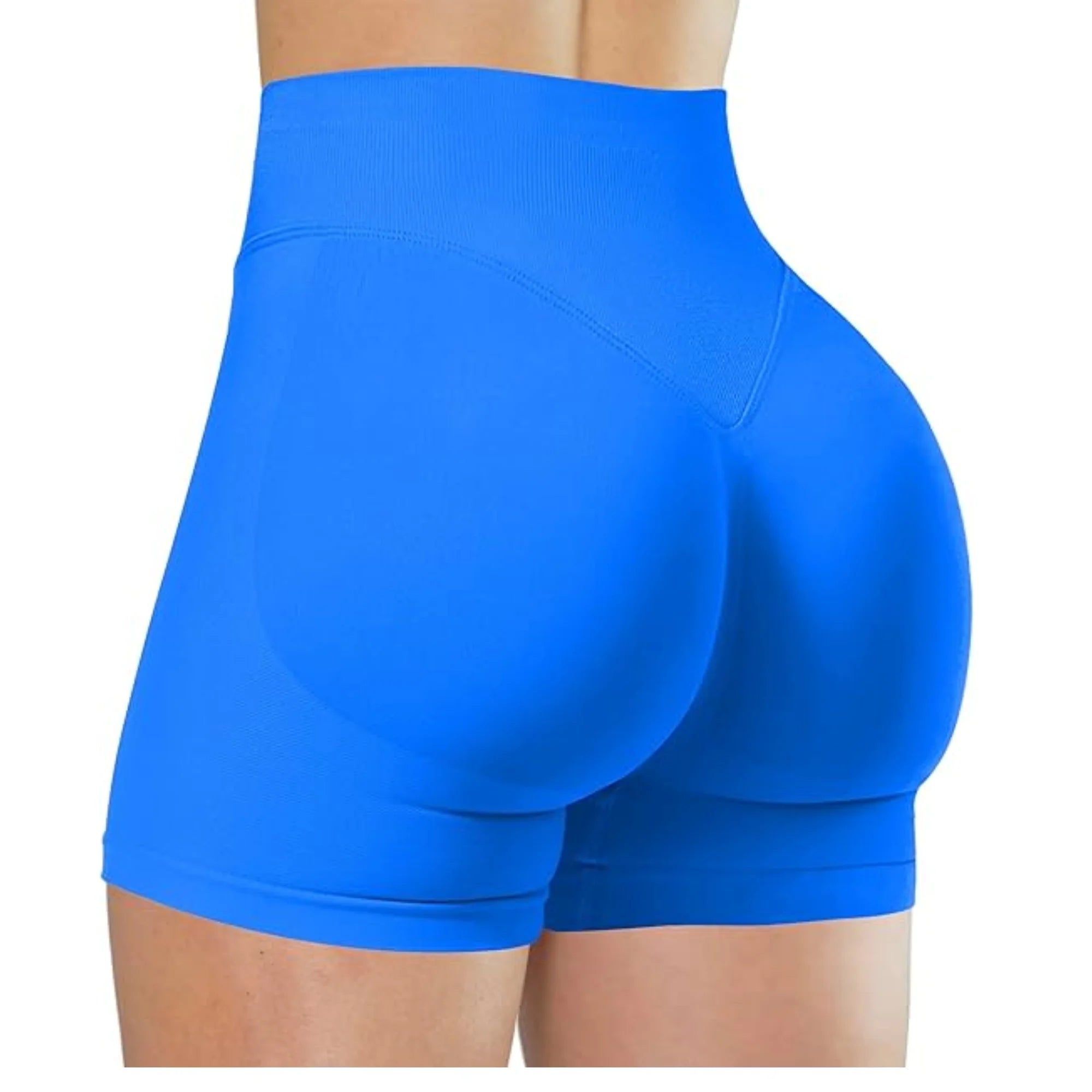 Short de yoga taille haute d’été Pantalon de fitness de course à la mode et sexy Leggings de yoga de couleur unie