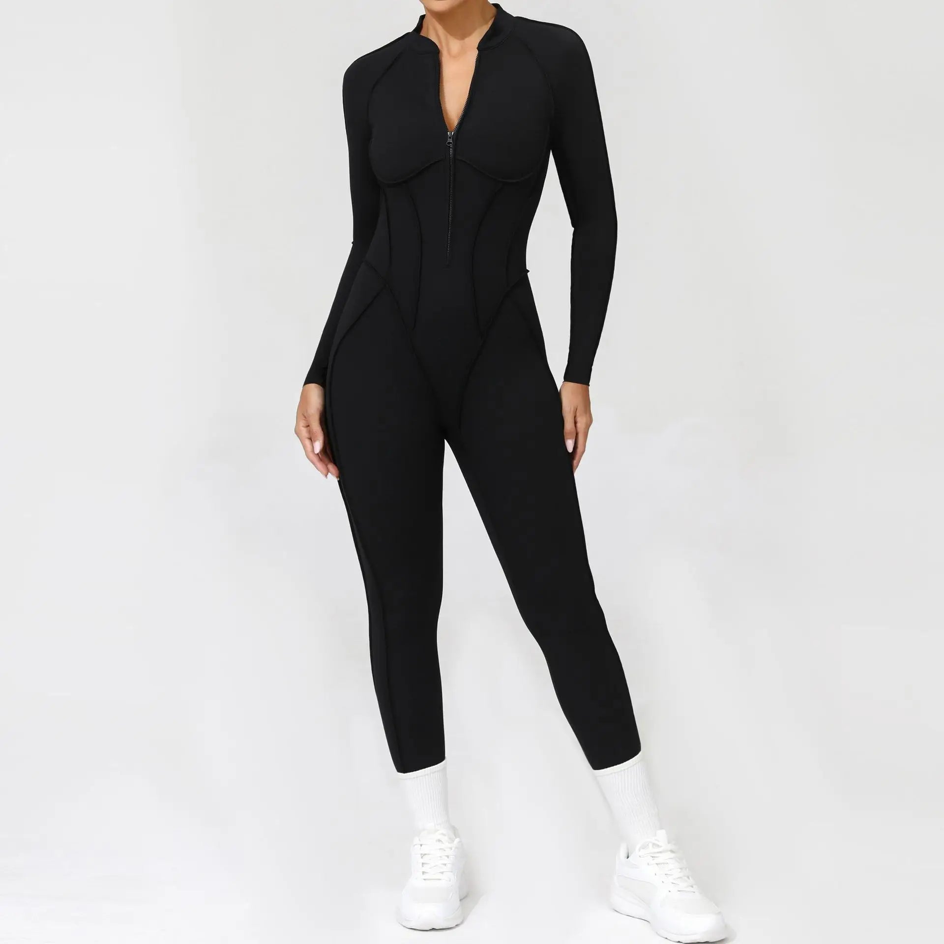 Costume de yoga Ensemble de gymnastique Femmes Entraînement Vêtements de sport Fitness Combinaison de sport à manches longues Femmes Push Up Vêtements d’entraînement féminins Bodysuits