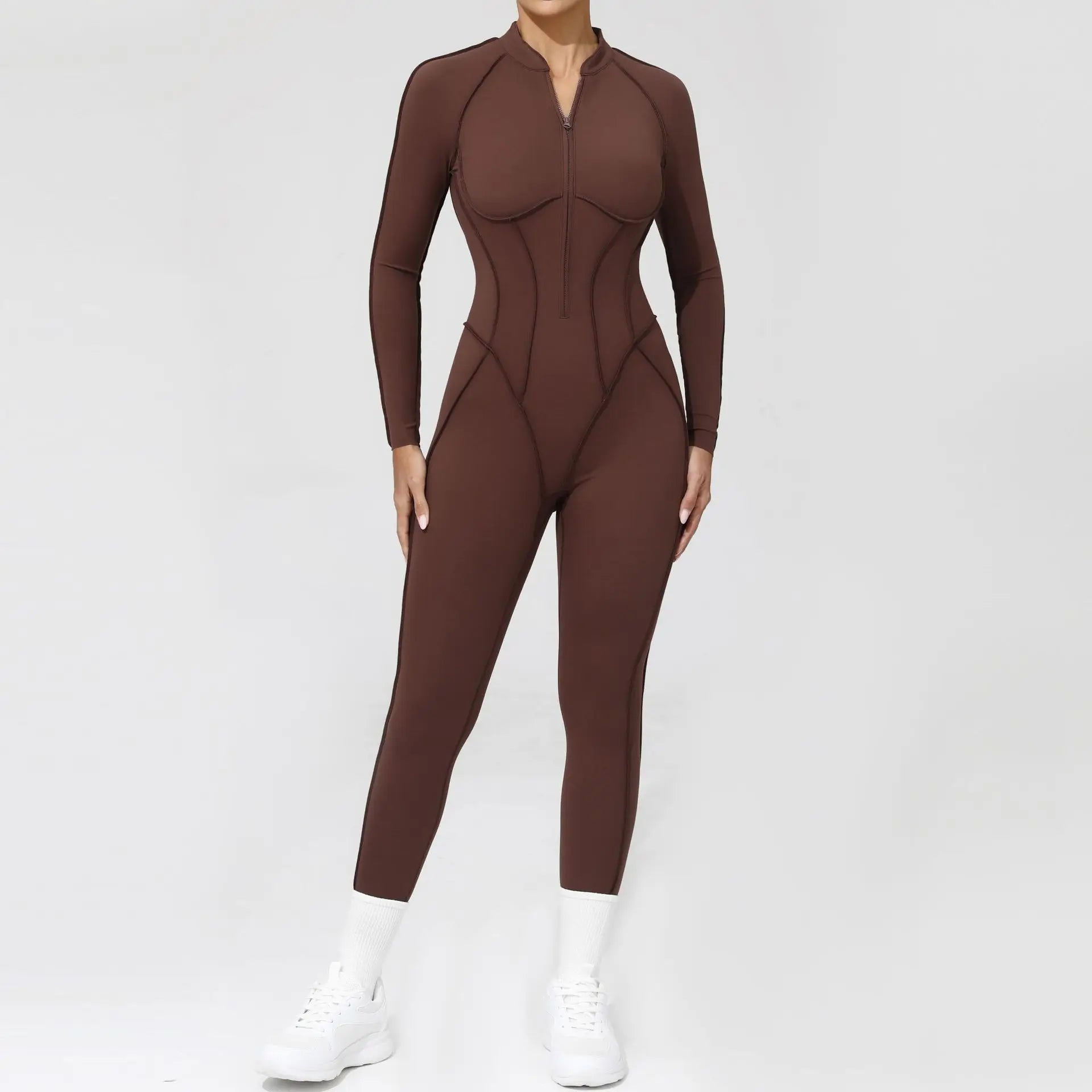 Costume de yoga Ensemble de gymnastique Femmes Entraînement Vêtements de sport Fitness Combinaison de sport à manches longues Femmes Push Up Vêtements d’entraînement féminins Bodysuits