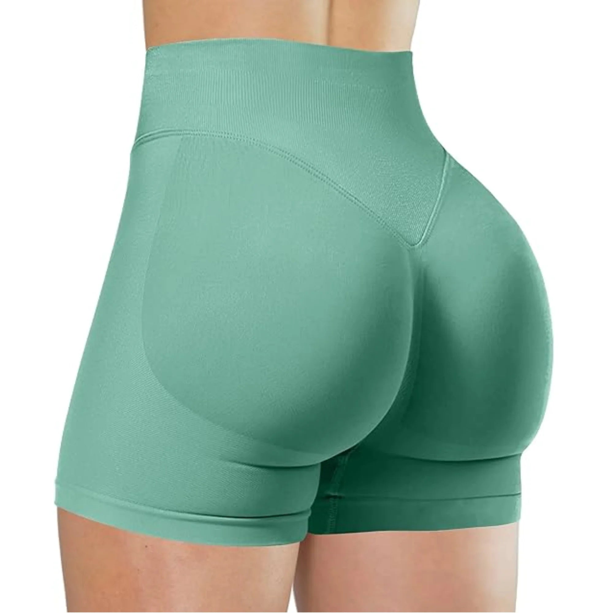 Short de yoga taille haute d’été Pantalon de fitness de course à la mode et sexy Leggings de yoga de couleur unie