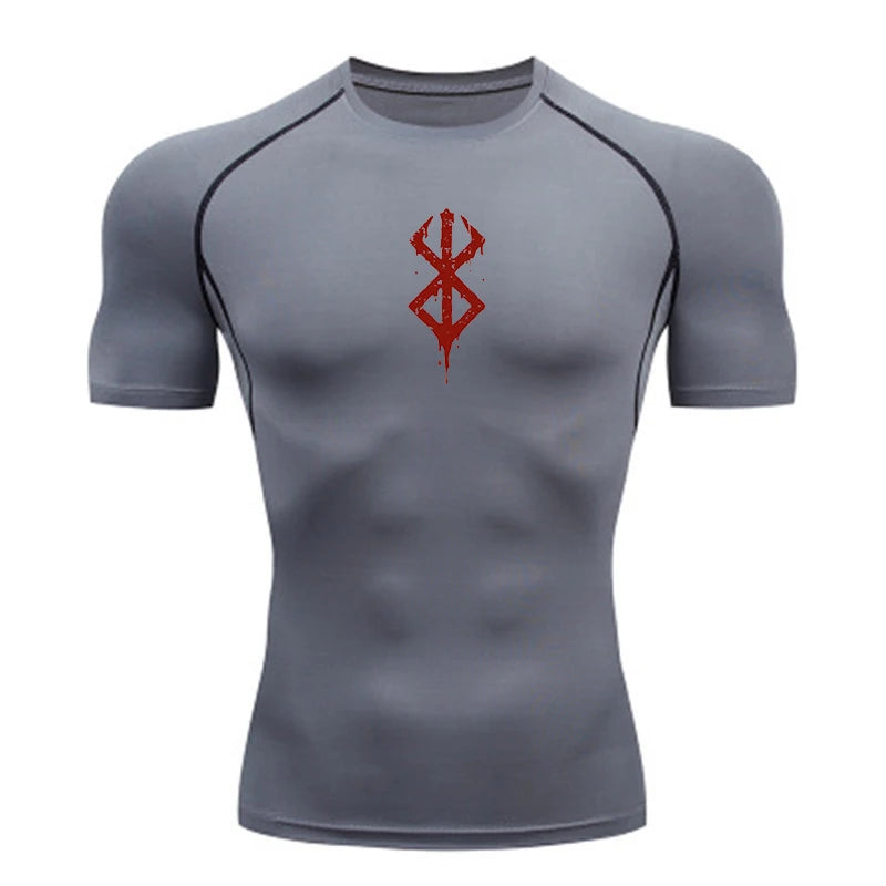 Gym Compression T-shirt Summer Sport Run Top T-shirt Men Fitness Workout Quick Dry Jogging Short Sleeves Tees Shirt Men Clothing