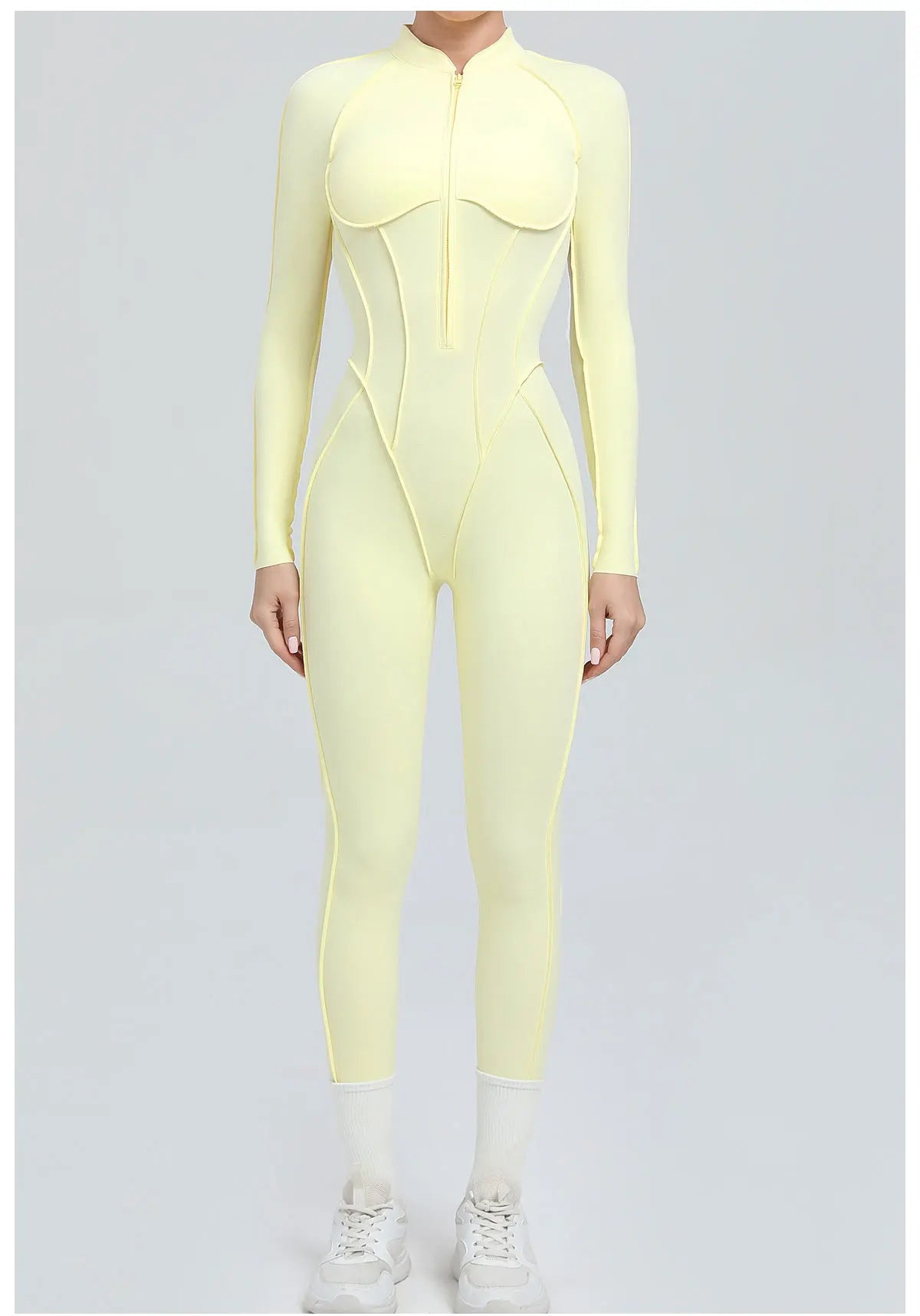 Costume de yoga Ensemble de gymnastique Femmes Entraînement Vêtements de sport Fitness Combinaison de sport à manches longues Femmes Push Up Vêtements d’entraînement féminins Bodysuits