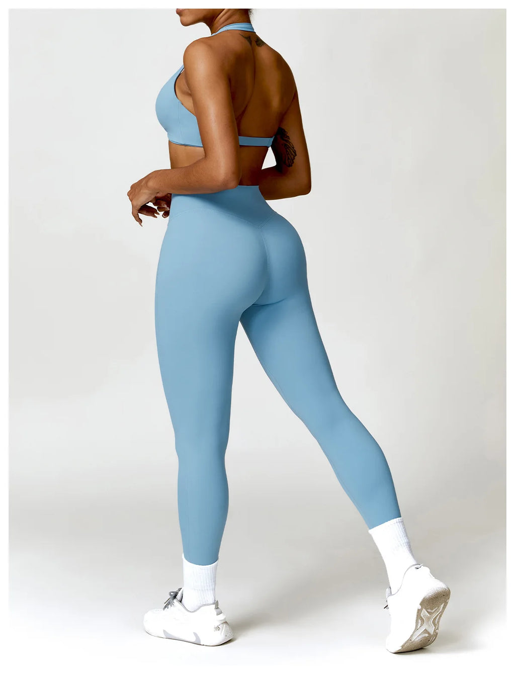 2PCS Yoga Set Nude Feeling Workout Sets Femmes Survêtement Gym Push Up Fitness Running Workout Sportwear Sport Bra Leggings Costume