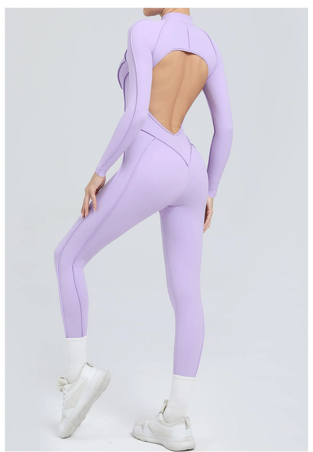 Costume de yoga Ensemble de gymnastique Femmes Entraînement Vêtements de sport Fitness Combinaison de sport à manches longues Femmes Push Up Vêtements d’entraînement féminins Bodysuits