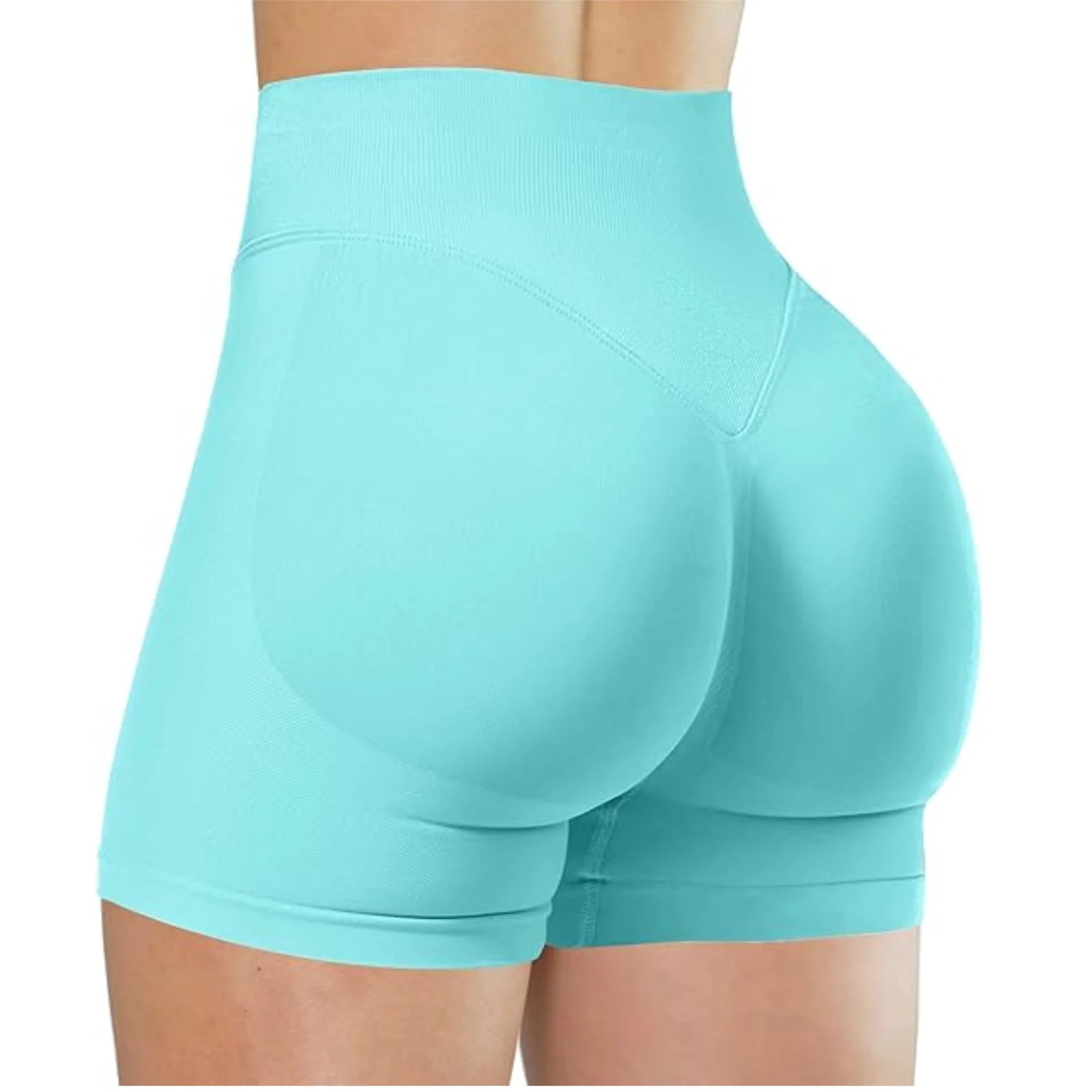 Short de yoga taille haute d’été Pantalon de fitness de course à la mode et sexy Leggings de yoga de couleur unie
