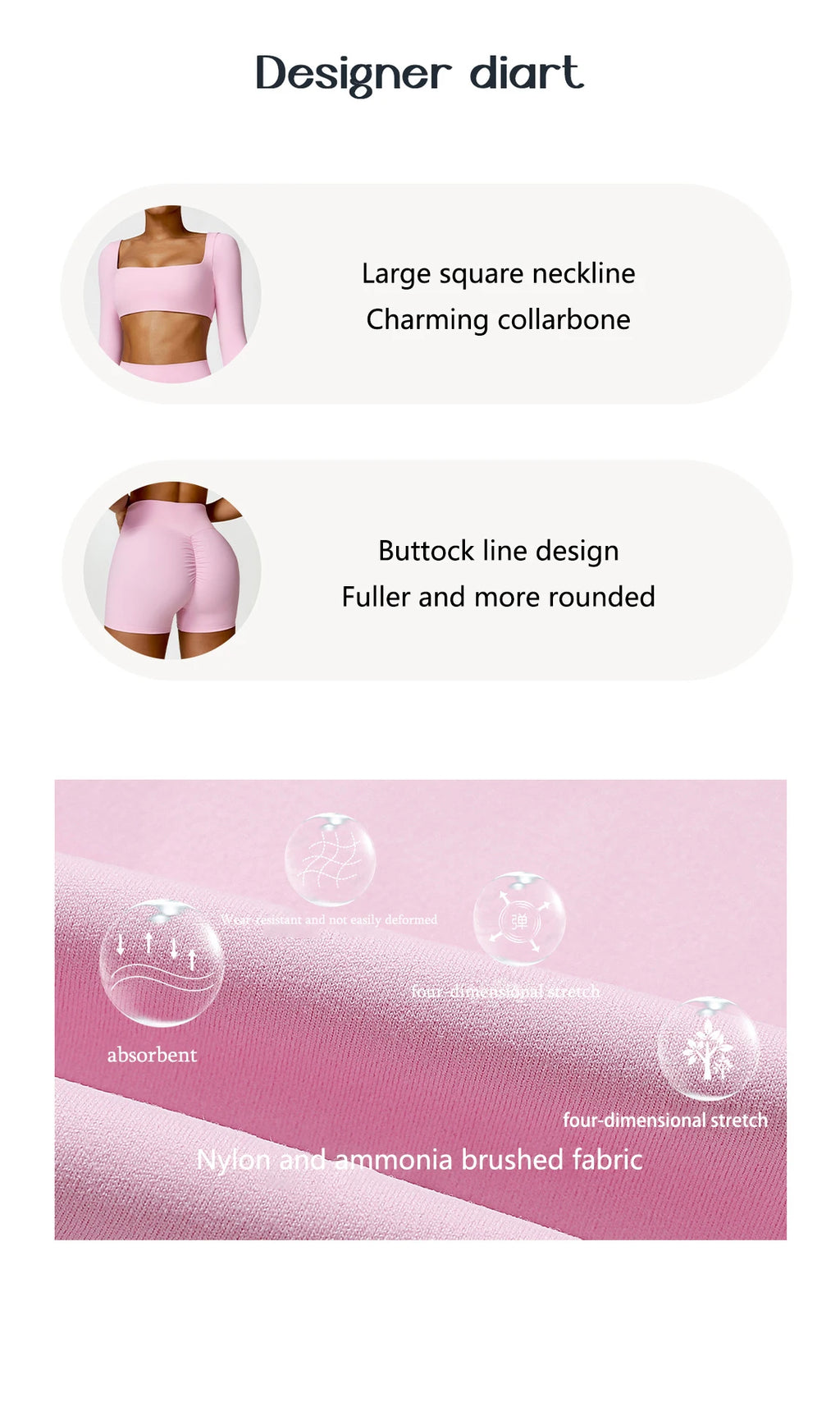 2PCS Costume de yoga Ensemble de sport Femmes Ensemble de gym à séchage rapide Femmes Survêtement Running Workout Chemise de sport à manches longues Vêtements de yoga