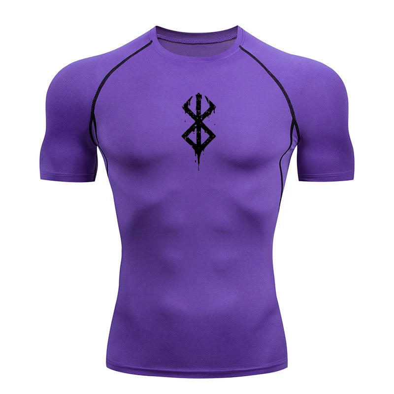 Gym Compression T-shirt Summer Sport Run Top T-shirt Men Fitness Workout Quick Dry Jogging Short Sleeves Tees Shirt Men Clothing