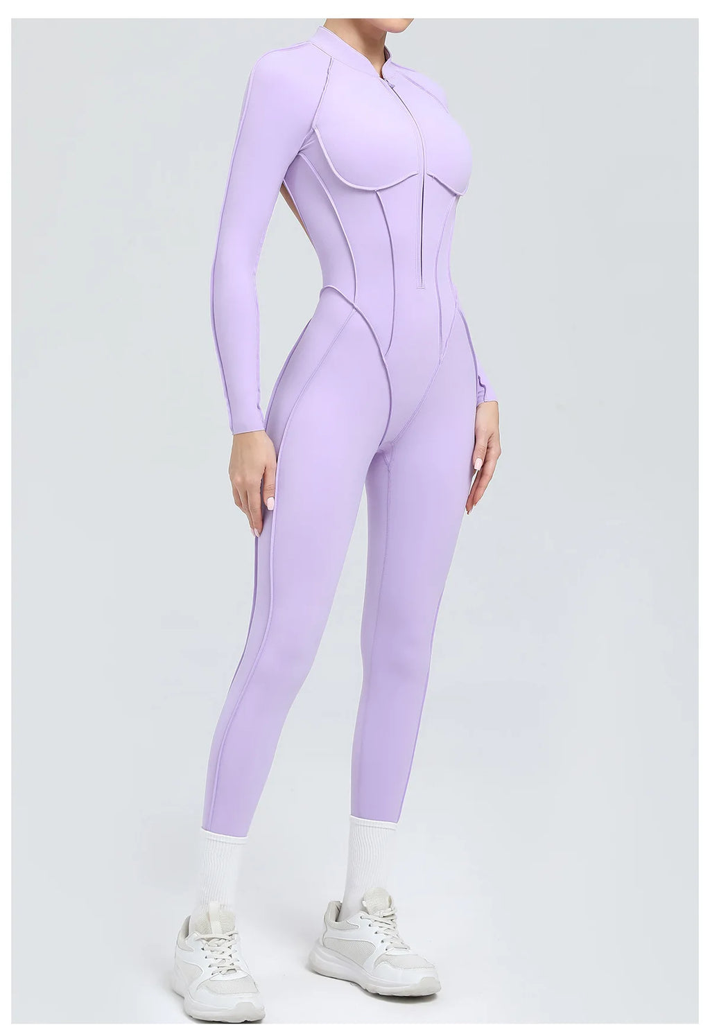 Costume de yoga Ensemble de gymnastique Femmes Entraînement Vêtements de sport Fitness Combinaison de sport à manches longues Femmes Push Up Vêtements d’entraînement féminins Bodysuits