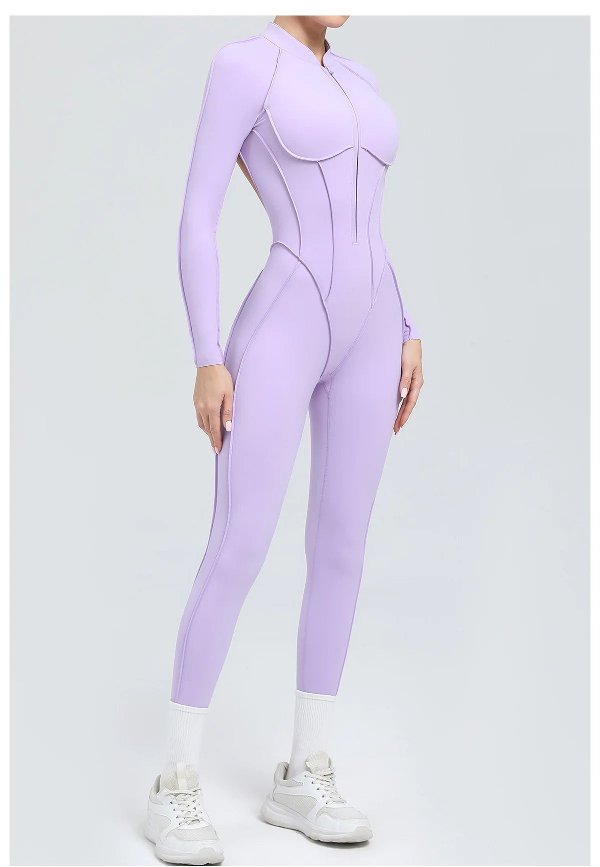 Costume de yoga Ensemble de gymnastique Femmes Entraînement Vêtements de sport Fitness Combinaison de sport à manches longues Femmes Push Up Vêtements d’entraînement féminins Bodysuits