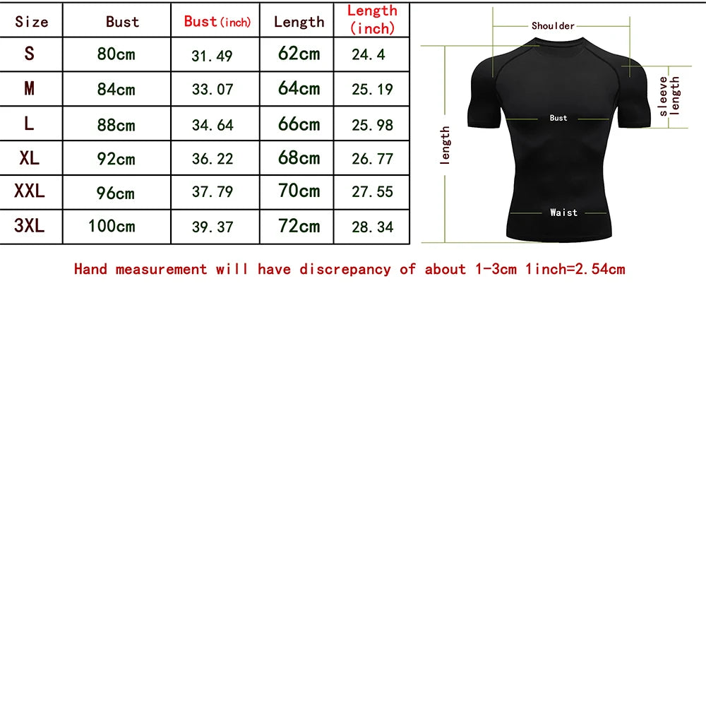 Men Running Compression T-shirt Short Sleeve Sport Tees Gym Fitness Sweatshirt Male Jogging Tracksuit Homme Athletic Shirt Tops