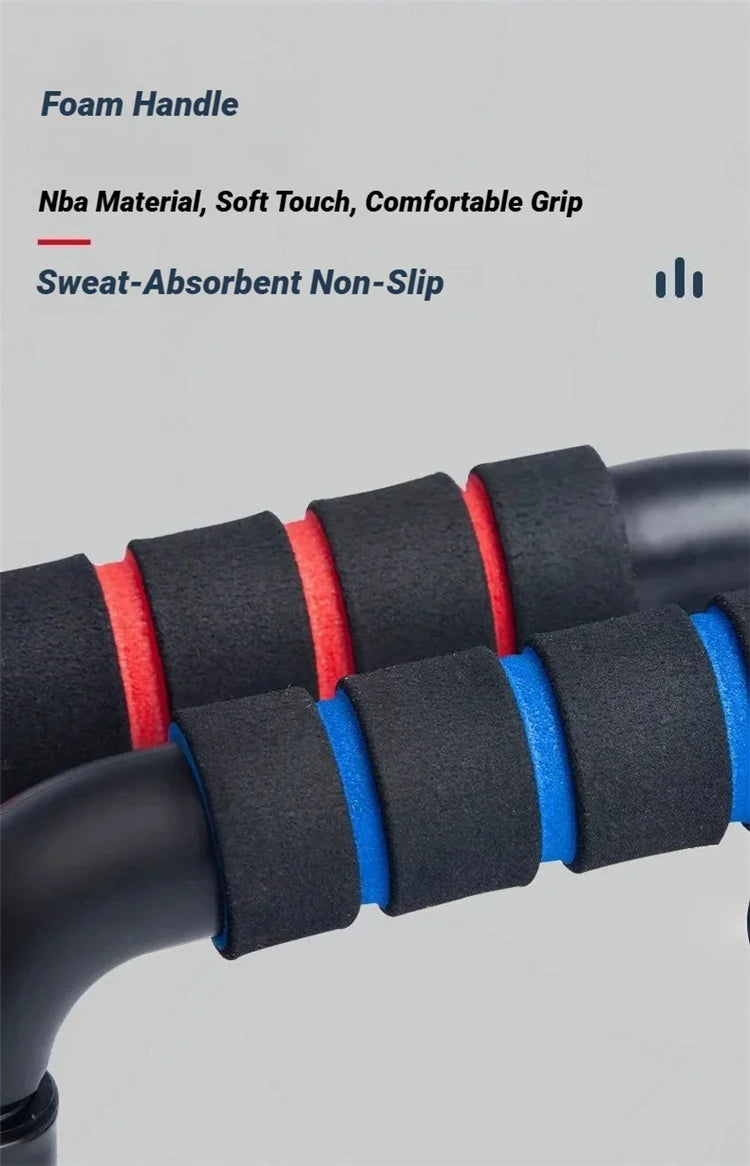 Équipement de fitness d’entraînement musculaire portable Poignée en mousse antidérapante Push Up Support Équipement de fitness domestique confortable
