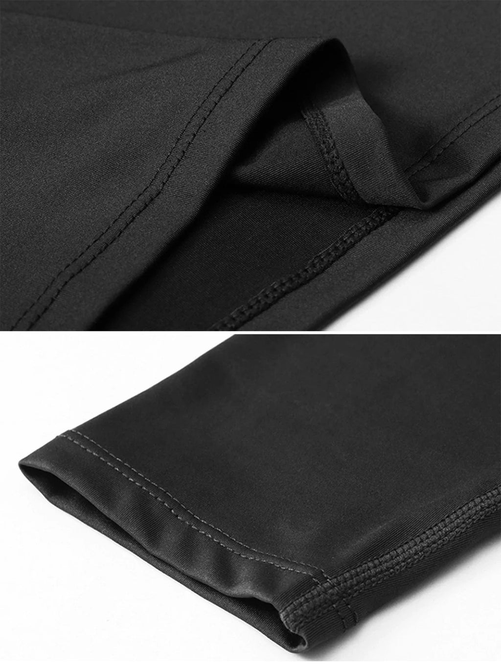 T-shirt à manches longues de compression pour hommes/T-shirt de fitness noir Homme /Top Protection solaire