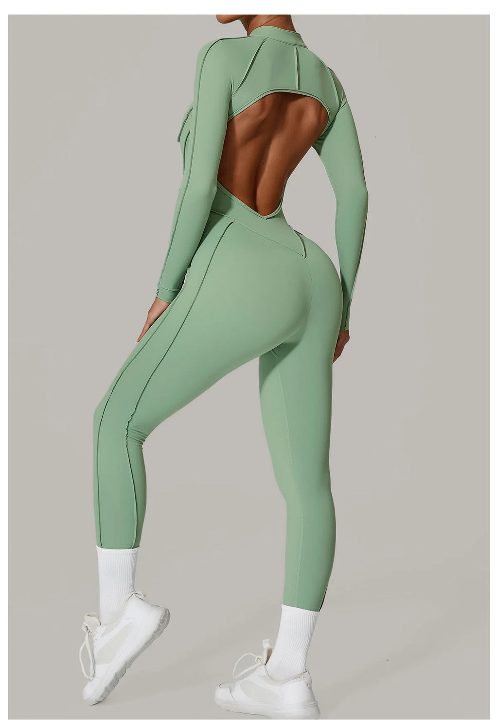 Costume de yoga Ensemble de gymnastique Femmes Entraînement Vêtements de sport Fitness Combinaison de sport à manches longues Femmes Push Up Vêtements d’entraînement féminins Bodysuits