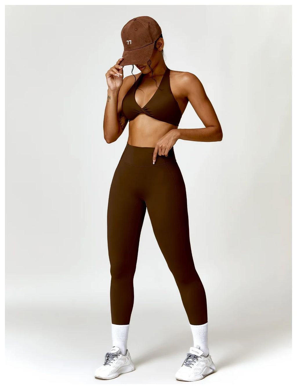 2PCS Yoga Set Nude Feeling Workout Sets Femmes Survêtement Gym Push Up Fitness Running Workout Sportwear Sport Bra Leggings Costume