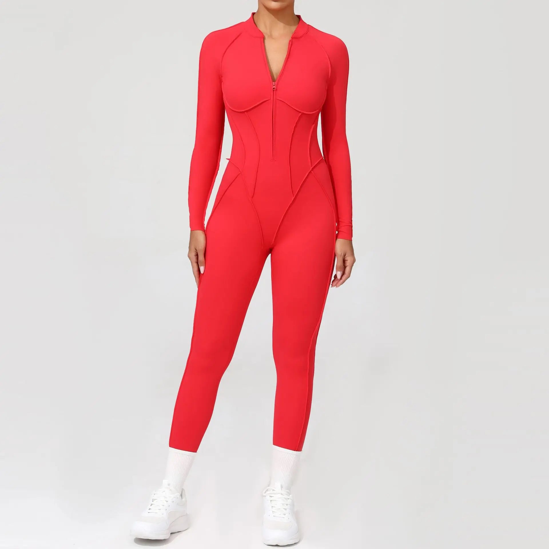 Costume de yoga Ensemble de gymnastique Femmes Entraînement Vêtements de sport Fitness Combinaison de sport à manches longues Femmes Push Up Vêtements d’entraînement féminins Bodysuits