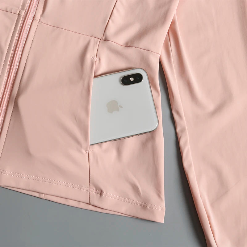 Nouveau yoga vêtements dames manteau rond haut élastique lâche exercice yoga fitness manches longues col debout hauts de yoga