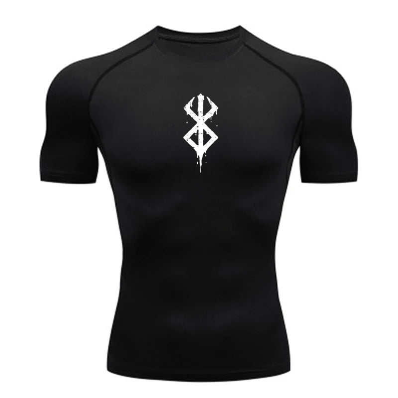 Gym Compression T-shirt Summer Sport Run Top T-shirt Men Fitness Workout Quick Dry Jogging Short Sleeves Tees Shirt Men Clothing